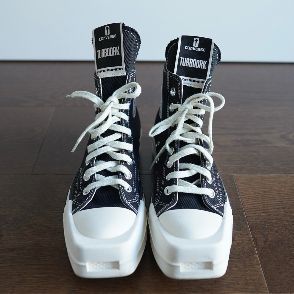 Converse x Rick Owens DRKSHDW Turbodrk Chuck 70 Black High-Top Sneakers